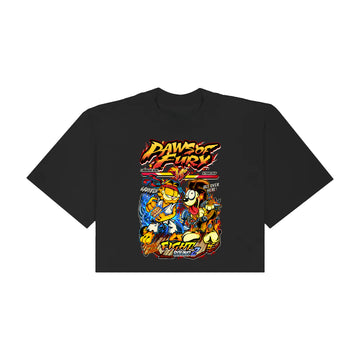 "GARFIELD VS ODIE" - PAWS OF FURY - "CROP TEE"