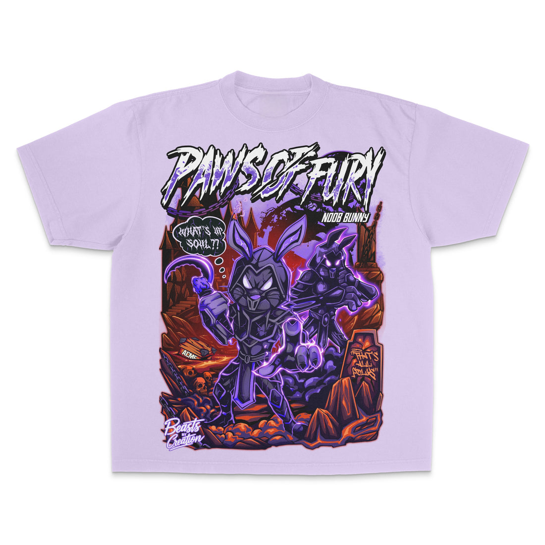 "NOOB BUNNY" - PAWS OF FURY - "UNISEX TEE"
