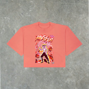 "PINK PANTHER" - PAWS OF FURY - "CROP TEE"