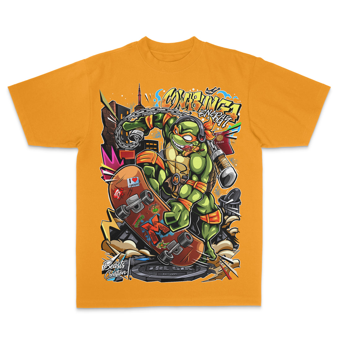 "COWABUNGA ENERGY" - MICHAELANGELO - "UNISEX TEE"